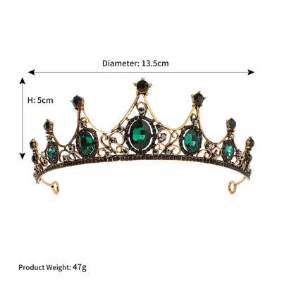 baroque  prom crown rhinestone pearl headband