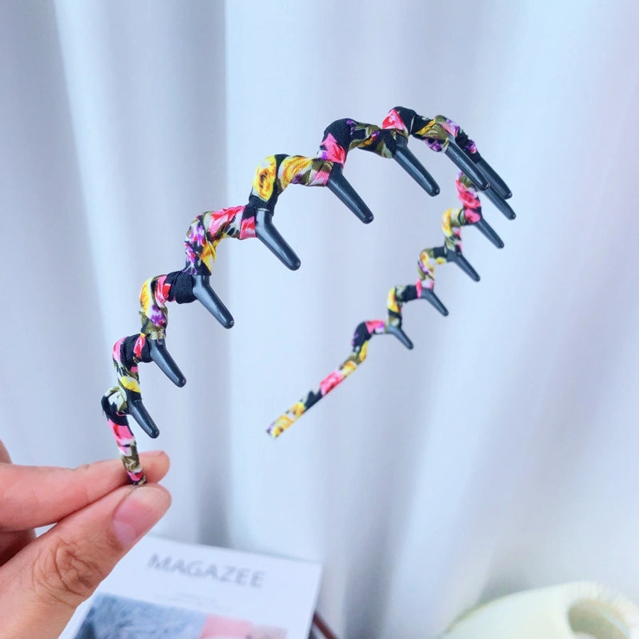 Fluffy Fabric Winding Toothed Hair Band Women's Hair Accessories Headwear Wave Headband Small Accessories Hair Bundles