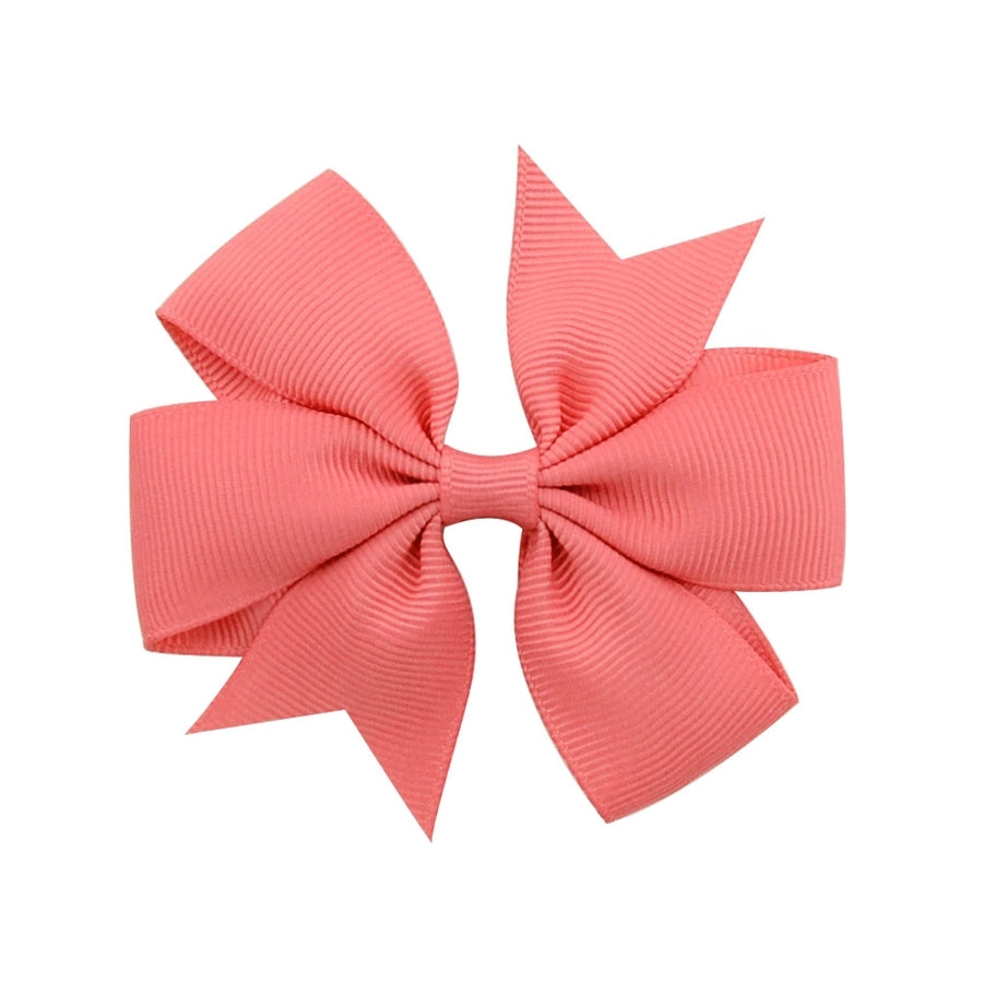 fashion solid color bow knot cloth hair clip 1 piece