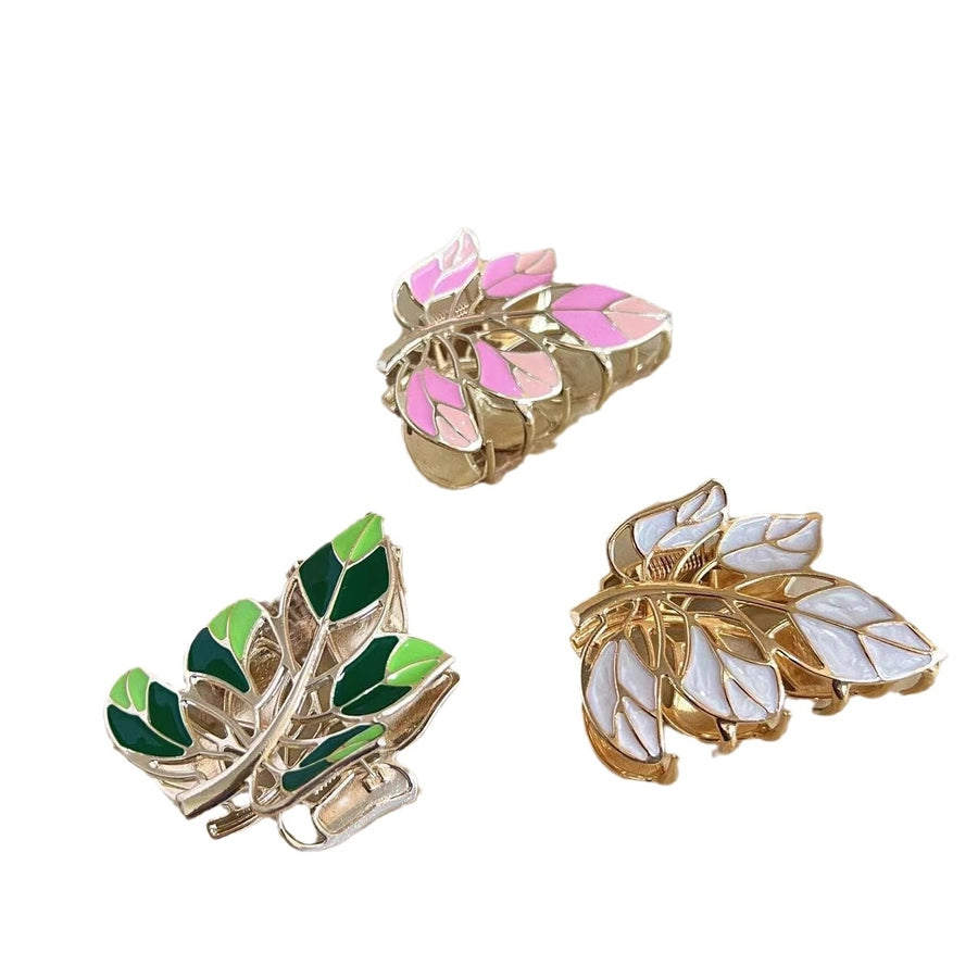 Women's Simple Style Color Block Alloy Printing Hair Claws