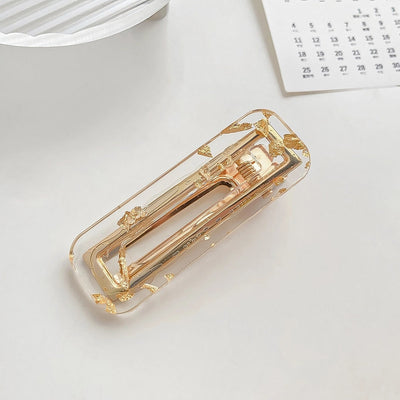 simple style leopard arylic hair clip