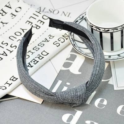 wide-brimmed fabric knit cross knotted headband nhof150088
