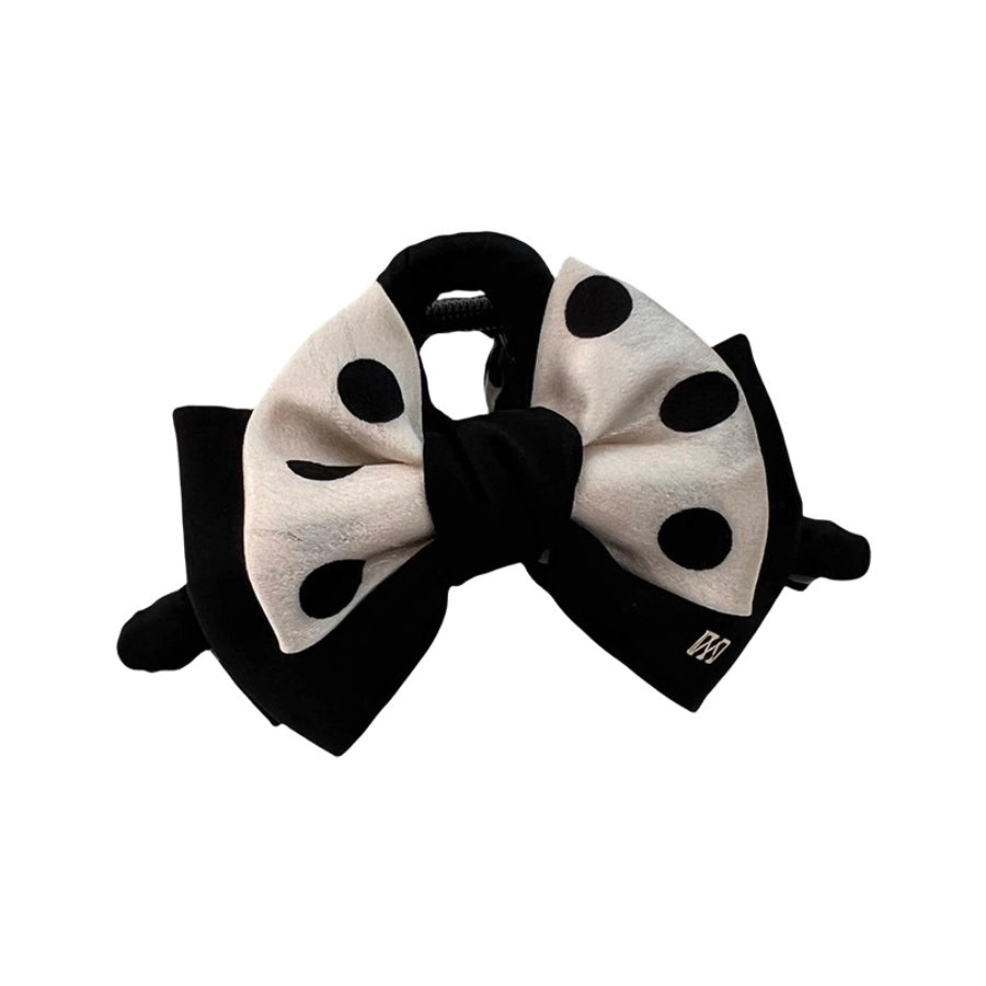 Women's Casual Simple Style Polka Dots Bow Knot Cloth Handmade Hair Claws