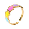 Jewelry IG Style Star Leaves Heart Shape 304 Stainless Steel Open Rings