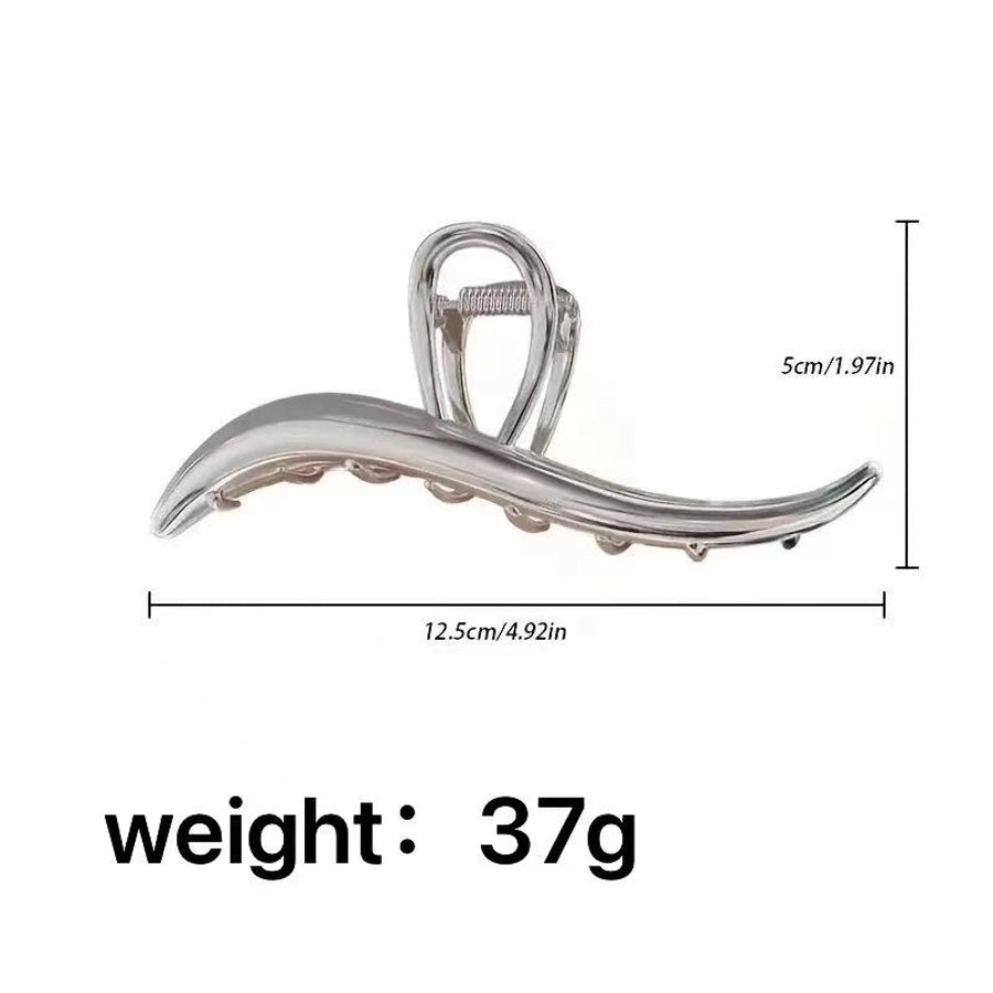 Simple Fashionable Golden Line Sense Large Shark Clip Back Head Grip Fashion Elegant Hairware