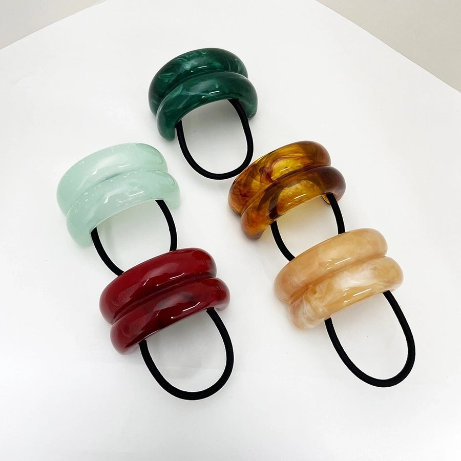 Women's Preppy Style Sweet Streetwear U Shape Resin Hair Tie