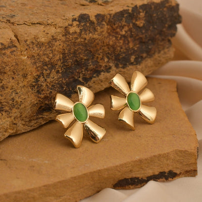 1 Pair Retro Simple Style Classic Style Flower 304 Stainless Steel Ear Studs
