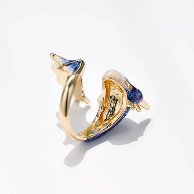 Copper Plating Dragon Open Rings