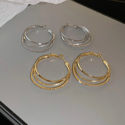 1 Pair Simple Style Circle Plating Inlay Copper Zircon 18K Gold Plated Hoop Earrings