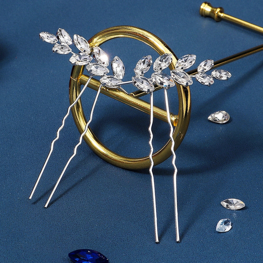 Antique U-shaped Hairpin Hair Accessories Simple Rhinestone Pin Hairpin Photography Portrait High-end Hair Hairpin