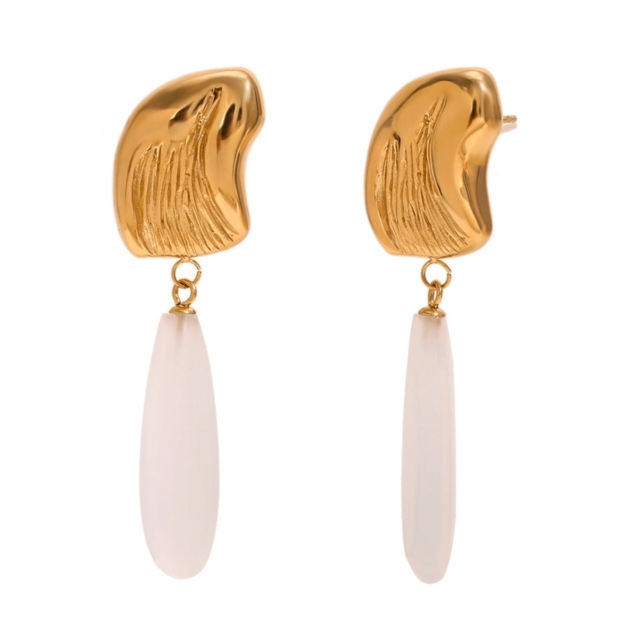 1 Pair Simple Style Geometric 304 Stainless Steel 18K Gold Plated Drop Earrings