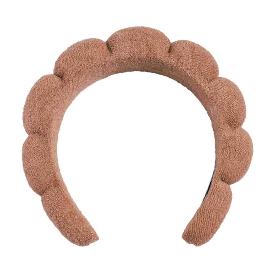 simple style color block towel velvet hair band