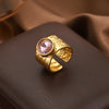 Jewelry Vintage Style Simple Style Geometric 304 Stainless Steel Wide Band Rings Open Rings