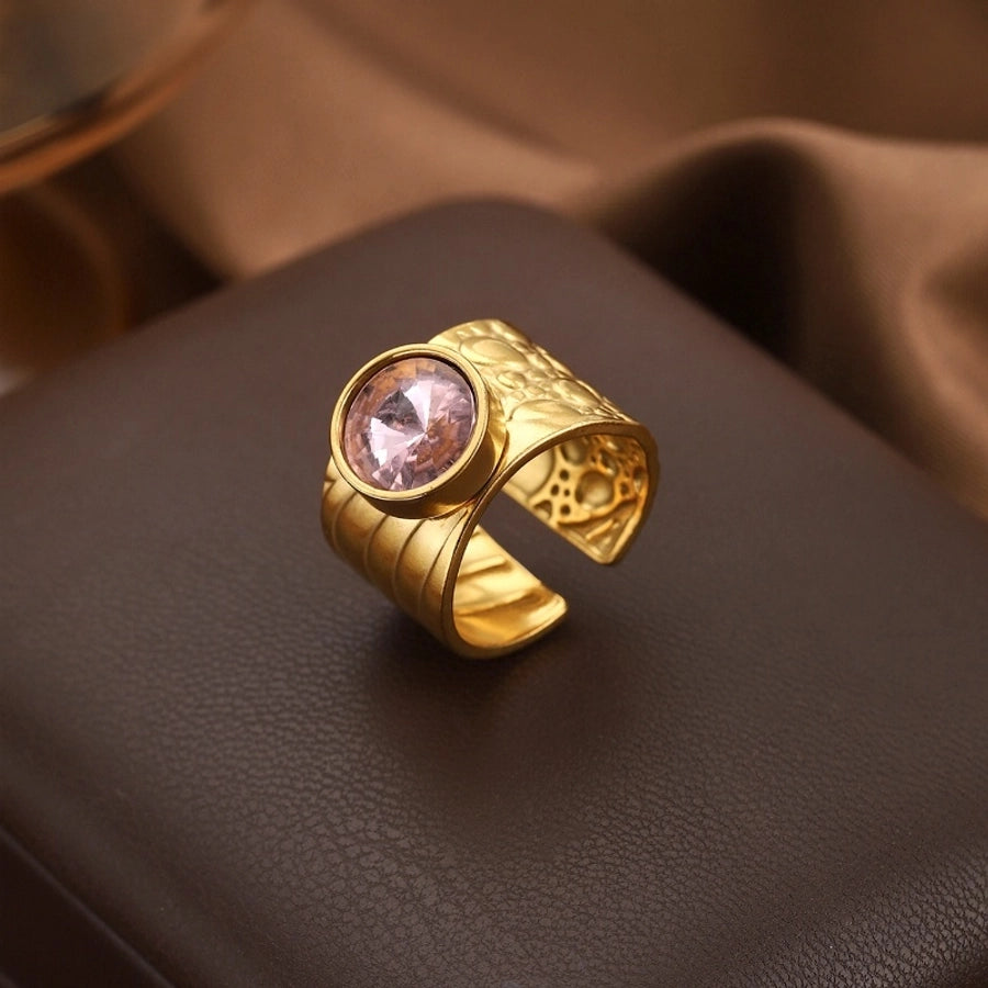 Jewelry Vintage Style Simple Style Geometric 304 Stainless Steel Wide Band Rings Open Rings