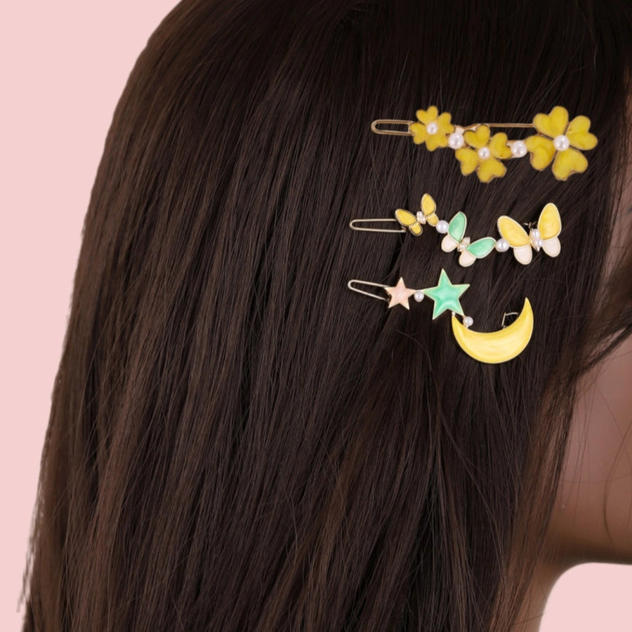 women's simple style flower zinc alloy hair clip