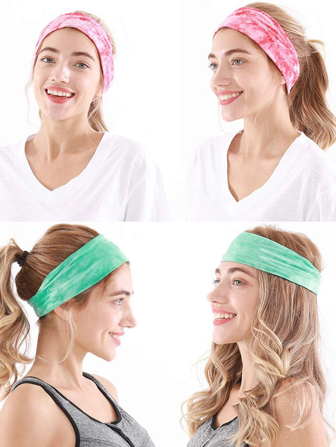 Women's Men's Casual Simple Style Gradient Color Flower Cloth Hair Band