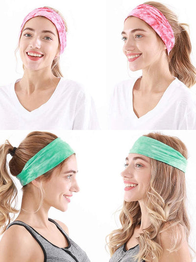 Women's Men's Casual Simple Style Gradient Color Flower Cloth Hair Band
