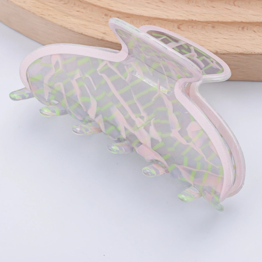 simple style checkered acetic acid sheets hair claws 1 piece