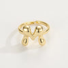 Copper 18K Gold Plated Plating Letter Copper Rings