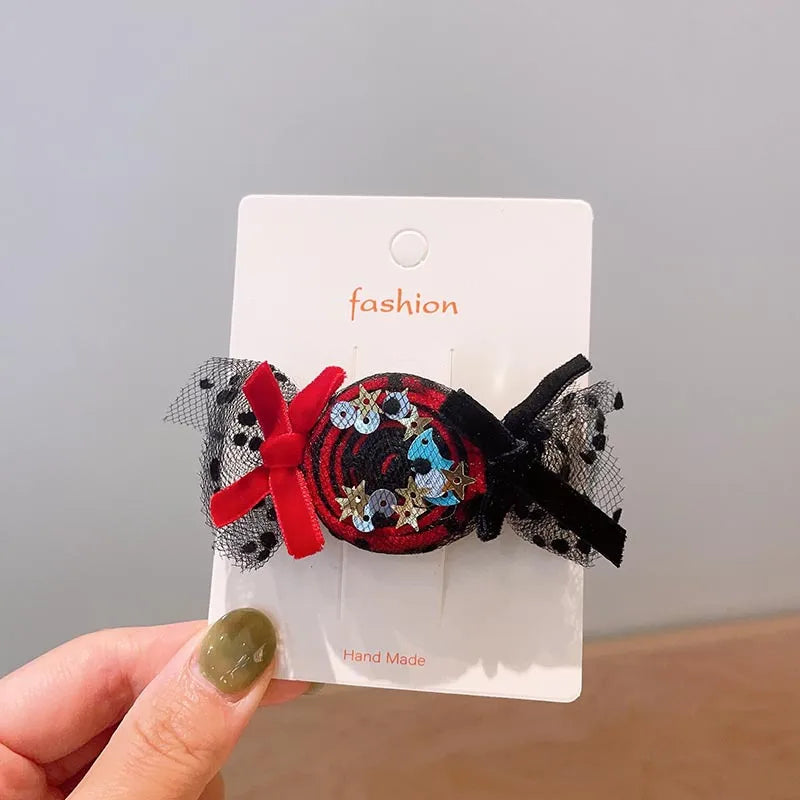 Halloween Cool Style Girl'S Pumpkin Cat Ghost Felt Hair Clip