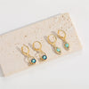 1 Pair Elegant Simple Style Commute Animal Devil's Eye Enamel Inlay Copper Zircon 14K Gold Plated Drop Earrings Earrings