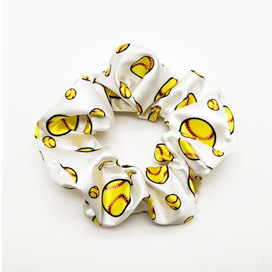 fashion baseball basketball satin hair tie 1 piece