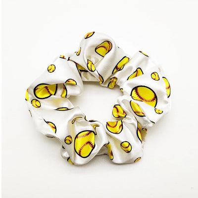 fashion baseball basketball satin hair tie 1 piece