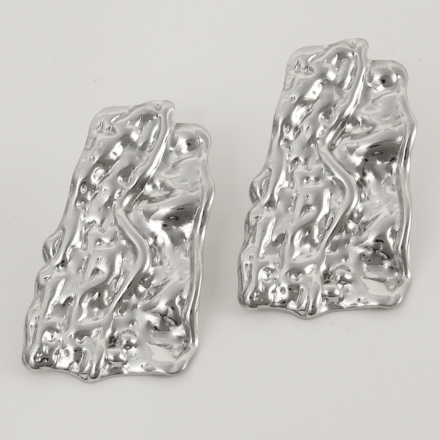 1 Pair Basic Simple Style Geometric Plating 304 Stainless Steel Ear Studs