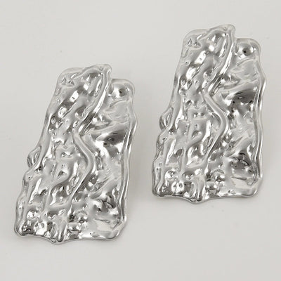 1 Pair Basic Simple Style Geometric Plating 304 Stainless Steel Ear Studs