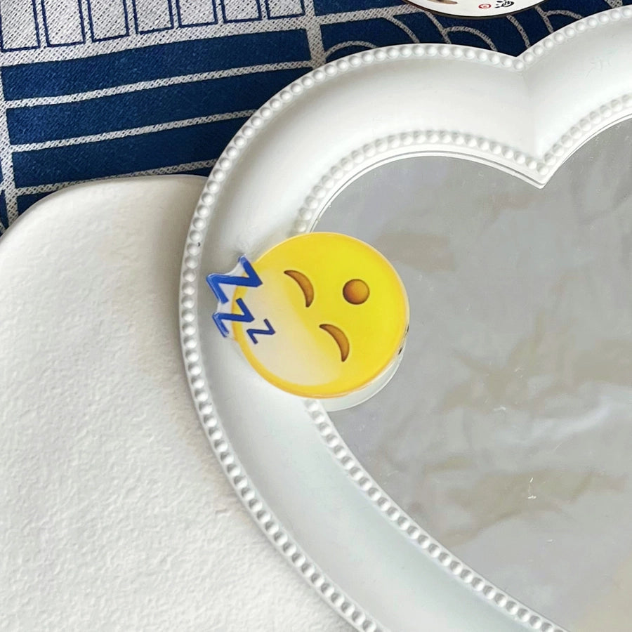 Women's Cute Smile Face Water Droplets Plastic Epoxy Hair Clip