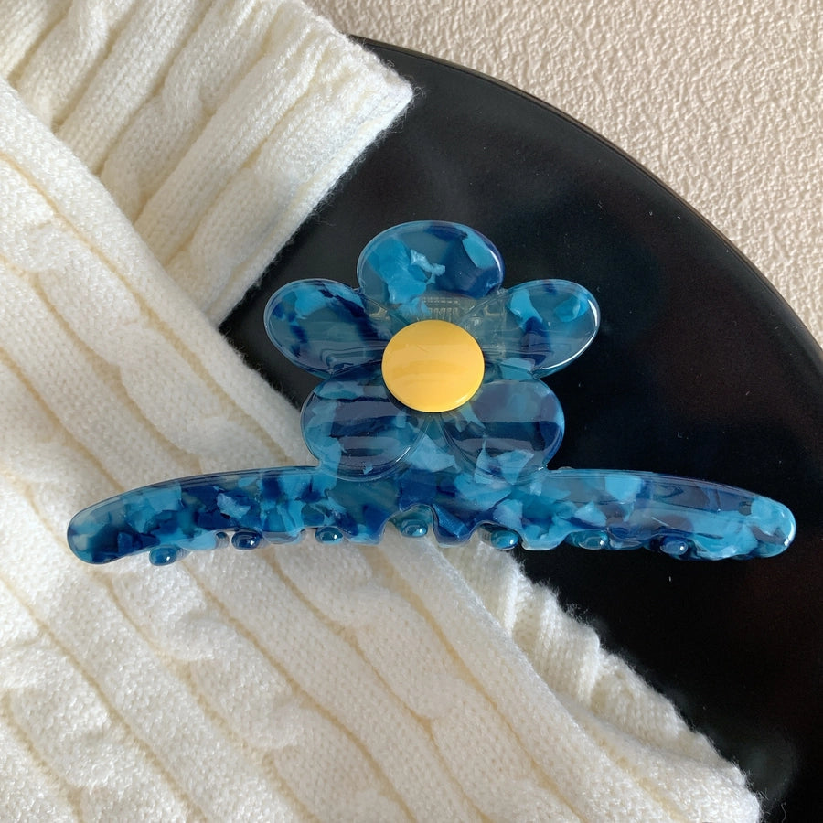 Women's Korean Style Flower Acetic acid sheets Hair Claws