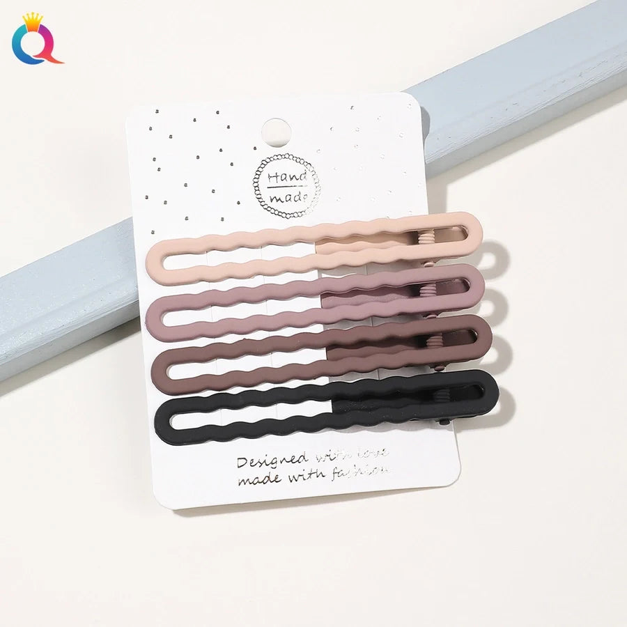 women's simple style geometric alloy plating hair clip