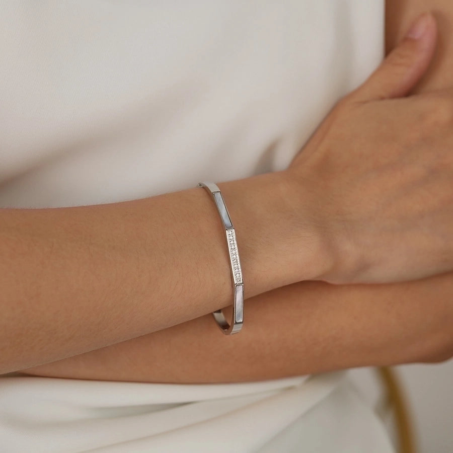 IG Style Simple Style Commute Geometric 304 Stainless Steel Bangle In Bulk