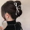 fashion flower metal plating artificial rhinestones hair claws 1 piece
