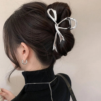 fashion flower metal plating artificial rhinestones hair claws 1 piece