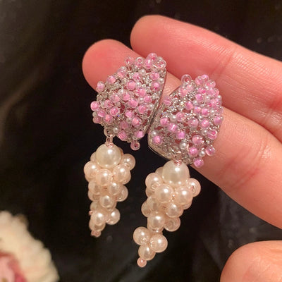 1 Pair Elegant Streetwear Geometric Plating Synthetics Metal Copper Zircon 14K Gold Plated Drop Earrings