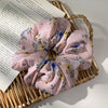 korean style cute flower fabric solid color head rope