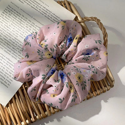 korean style cute flower fabric solid color head rope