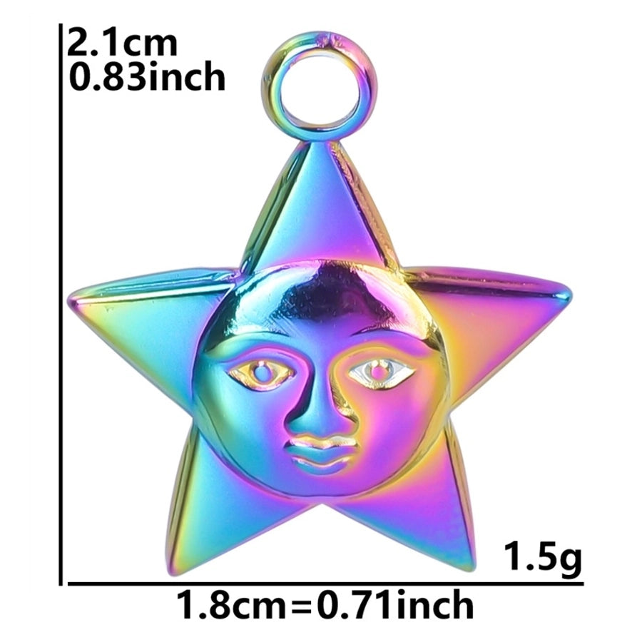 Jewelry Simple Style Pentagram 304 Stainless Steel Plating Pendant Necklace