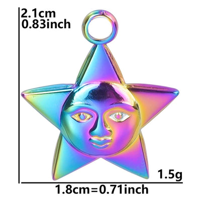 Jewelry Simple Style Pentagram 304 Stainless Steel Plating Pendant Necklace