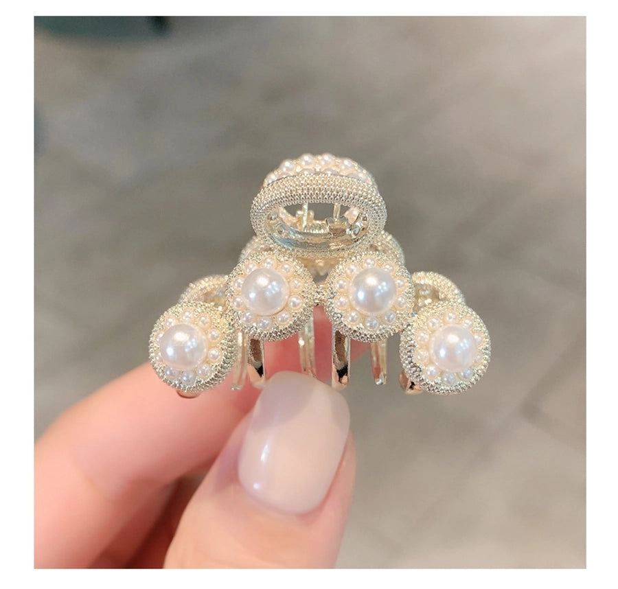 women's simple style solid color alloy plating hair claws