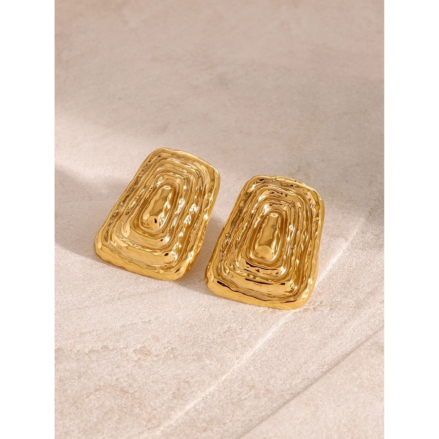 1 Pair Simple Style Classic Style Swirl Pattern Solid Color 304 Stainless Steel Stainless Steel Earrings