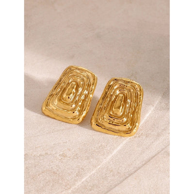1 Pair Simple Style Classic Style Swirl Pattern Solid Color 304 Stainless Steel Stainless Steel Earrings