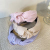 Europe and America  New Hair-Hoop Headband Versatile  Textured Fabric Headdress Hairpin Wide Brim Knotted Hair Hoop