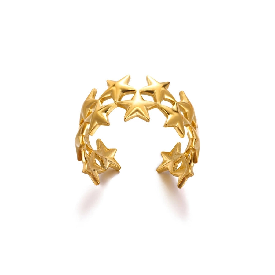 Jewelry Classical Simple Style Star 304 Stainless Steel Stainless Steel Rings