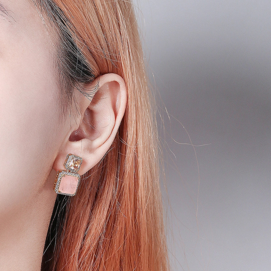 1 Pair Simple Style Commute Geometric Copper Ear Studs