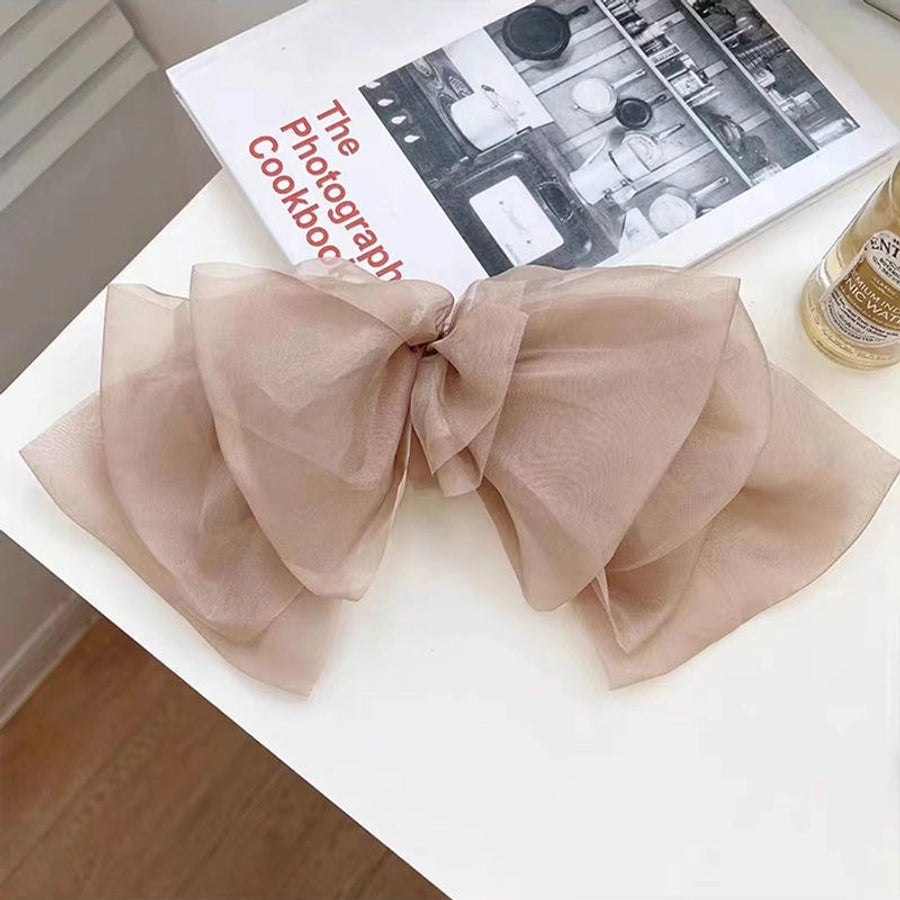 simple style bow knot cloth hair clip