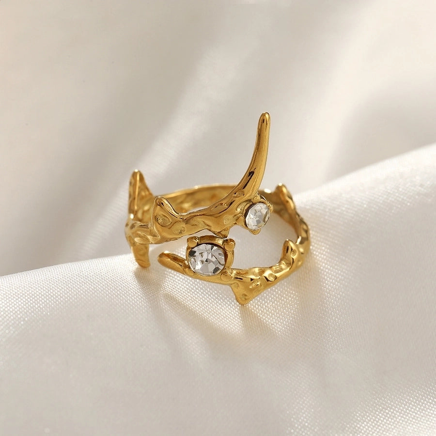 Jewelry Simple Style Commute Geometric 304 Stainless Steel Plating Open Rings