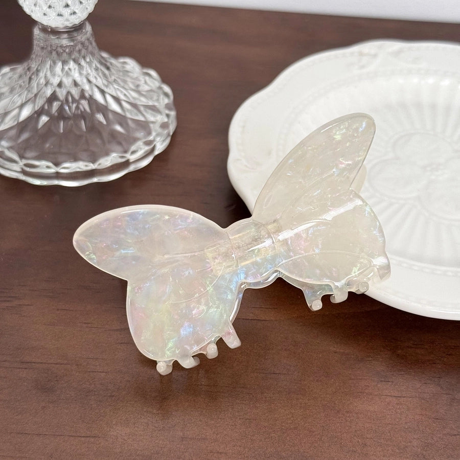 Women's Sweet Simple Style Solid Color Bow Knot Acetic Acid Hair Claws