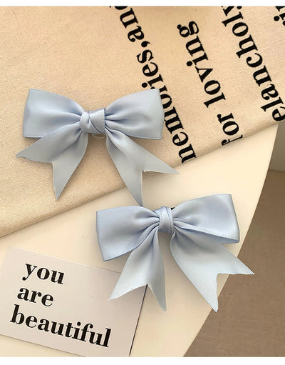 Pink Bow Hairpin Women's Hair Accessories New Internet Celebrant Sweet Bangs Hairpin Cute Headwear Jewelry